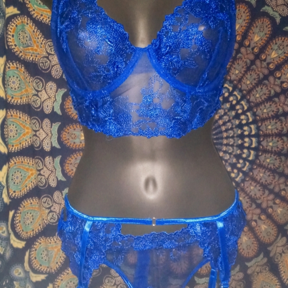 Shein lingerie size Med royal blue in color very sexy piece